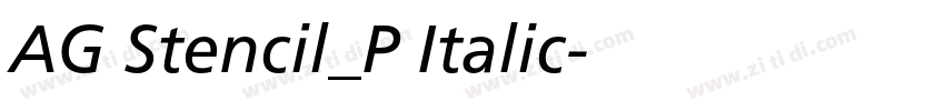 AG Stencil_P Italic字体转换